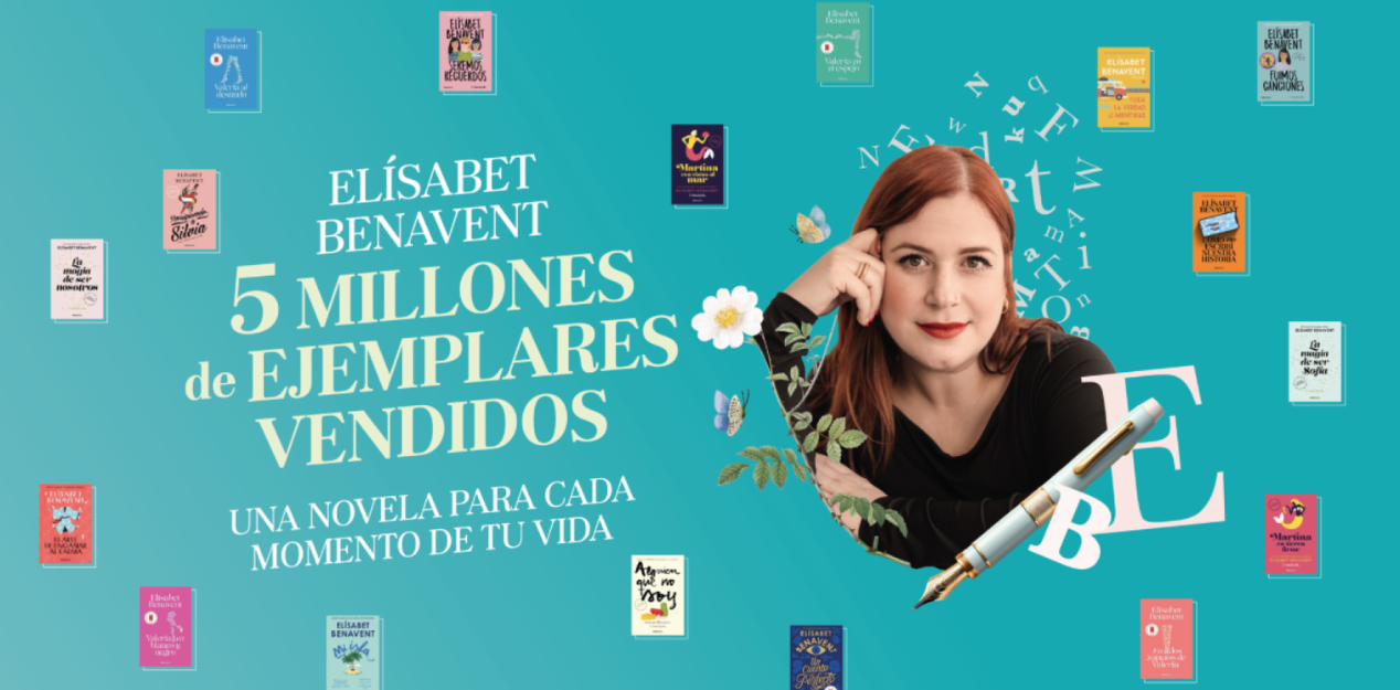 Elísabet Benavent supera los 5 millones de ejemplares vendidos en España